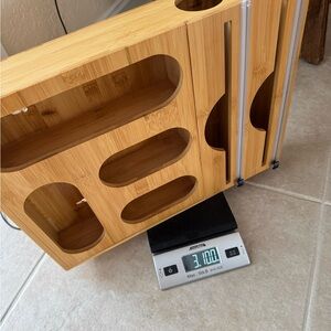 Bamboo Foil and Plastic Wrap Organizer for Kitchen Drawer, Plastic Bag Organizer